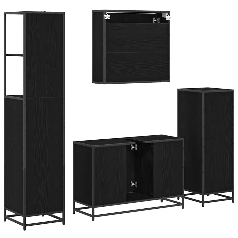 Ensemble de mobilier de salle de bain 3 pc Chêne artisanal - 8