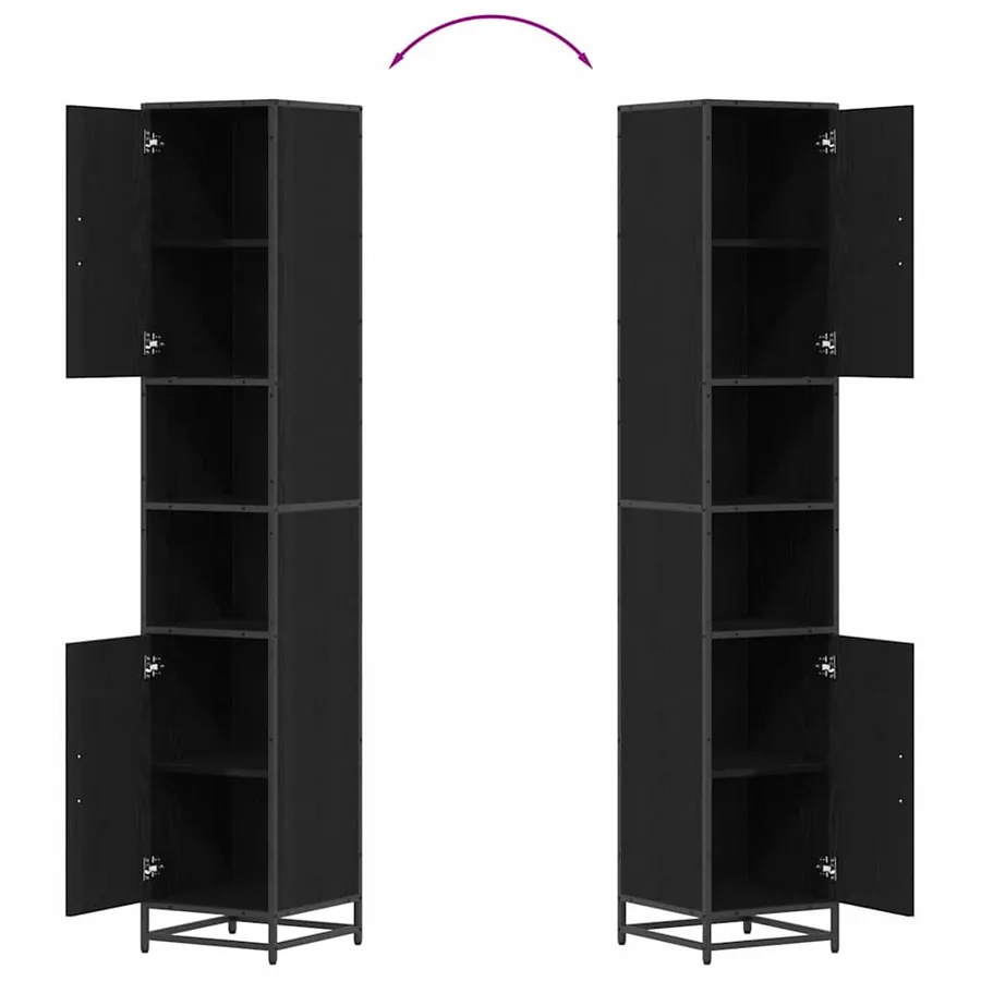 Ensemble de mobilier de salle de bain 3 pcs Chêne noir - 16