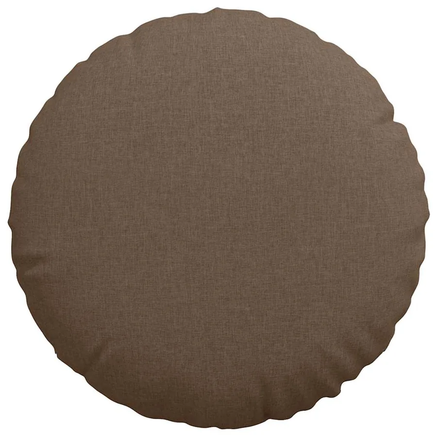 Coussins de siège 2 pcs Marron Ø60 x 21 cm tissu - 6
