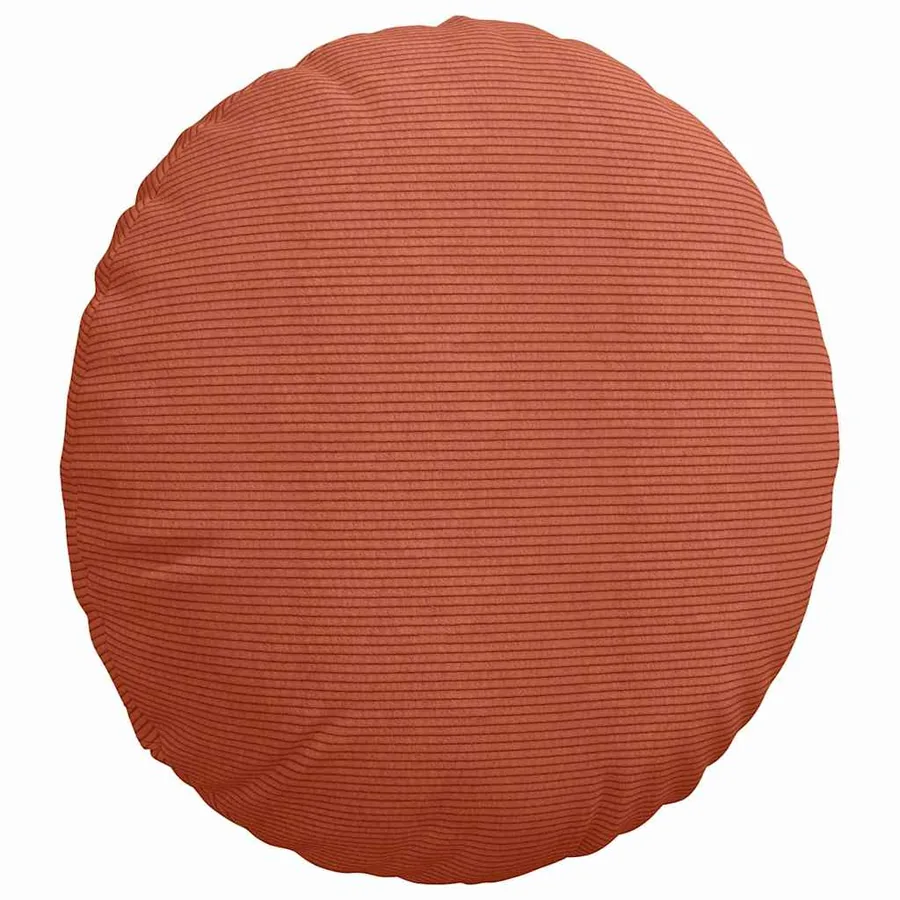 Coussins de siège 2 pcs Rouge orange Ø50 x 19 cm - 5