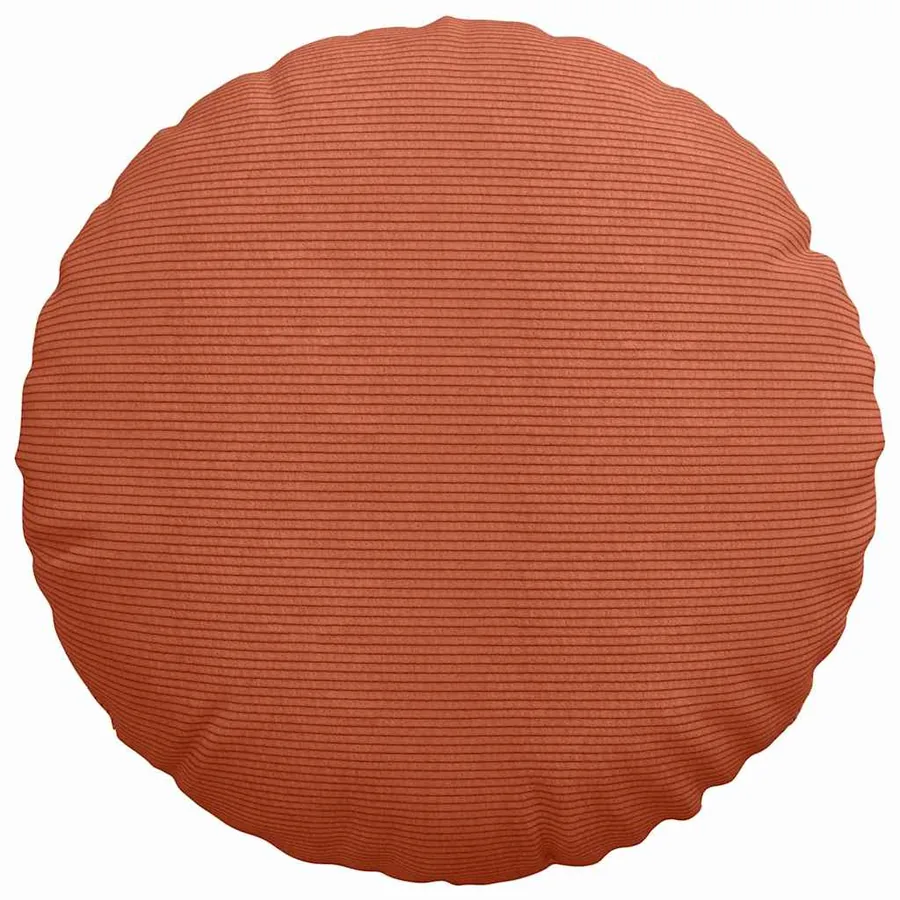 Coussins de siège 2 pcs Rouge orange Ø50 x 19 cm - 6
