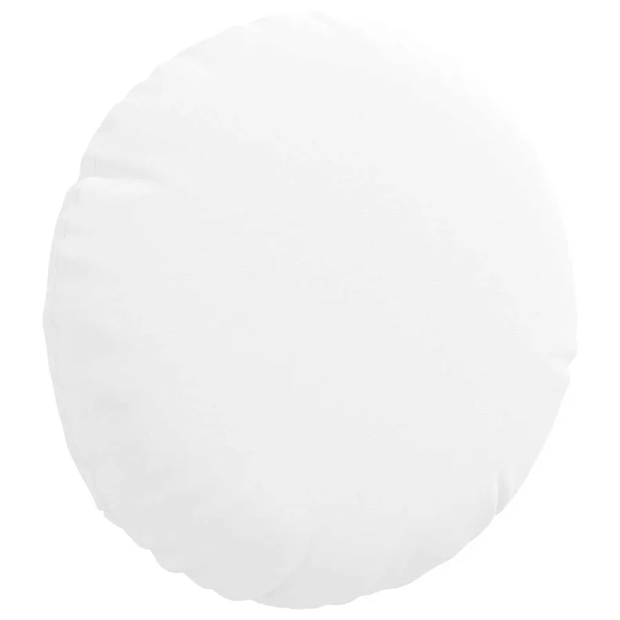 Coussins de siège 2 pcs Blanc Ø30 x 13 cm tissu - 5