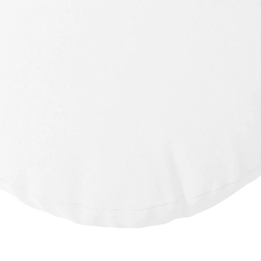 Coussins de siège 2 pcs Blanc Ø30 x 13 cm tissu - 7