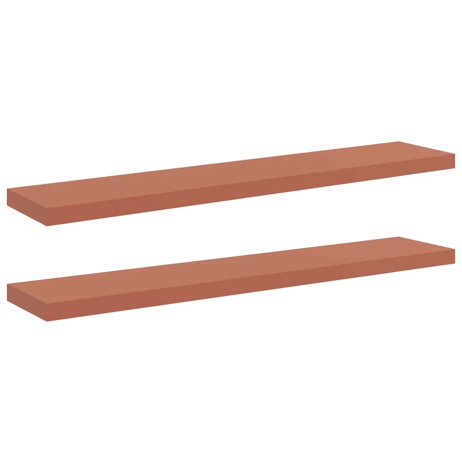 Étagère Murale 2 pcs Rouge 120 x 23,5 x 4 cm Bois d'ingénierie - 2