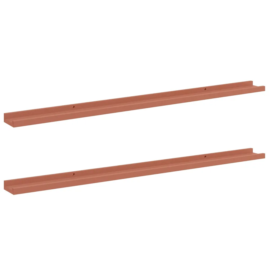 Étagère Murale Montage mural 2 pcs Rouge 115 x 9 x 3 cm - 2