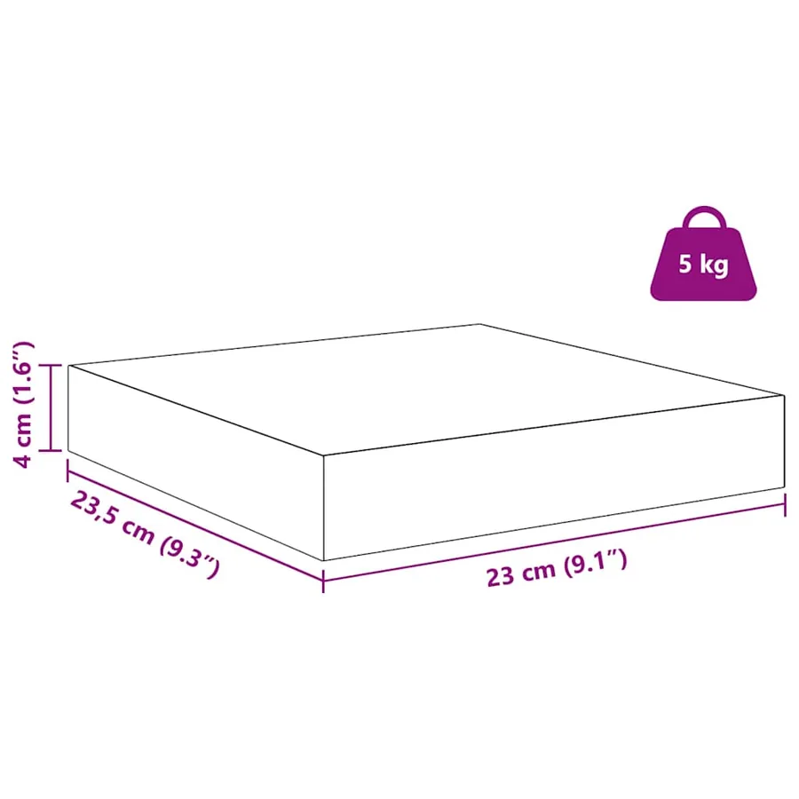 Étagère Murale 2 pcs Marbre blanc 23 x 23,5 x 4 cm - 16