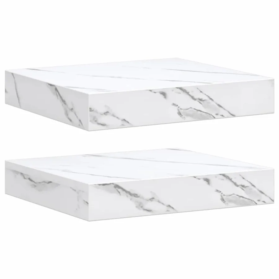 Étagère Murale 2 pcs Marbre blanc 23 x 23,5 x 4 cm - 2