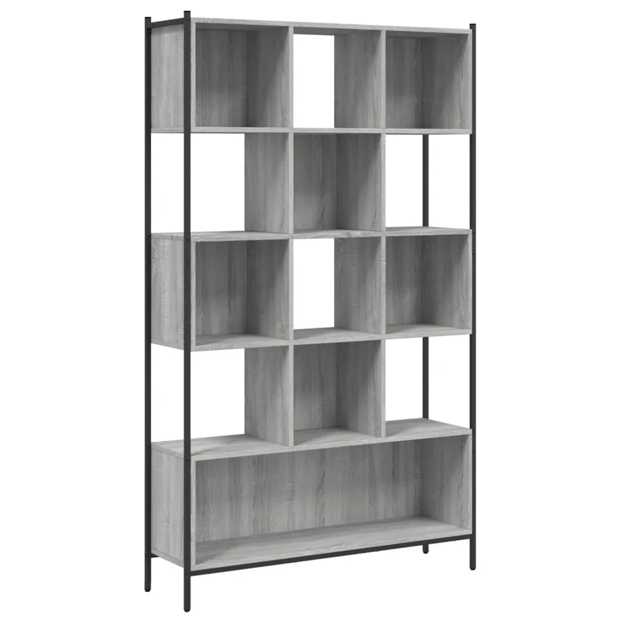Bibliothèque sonoma gris 102x28x172 cm bois d'ingénierie - 2
