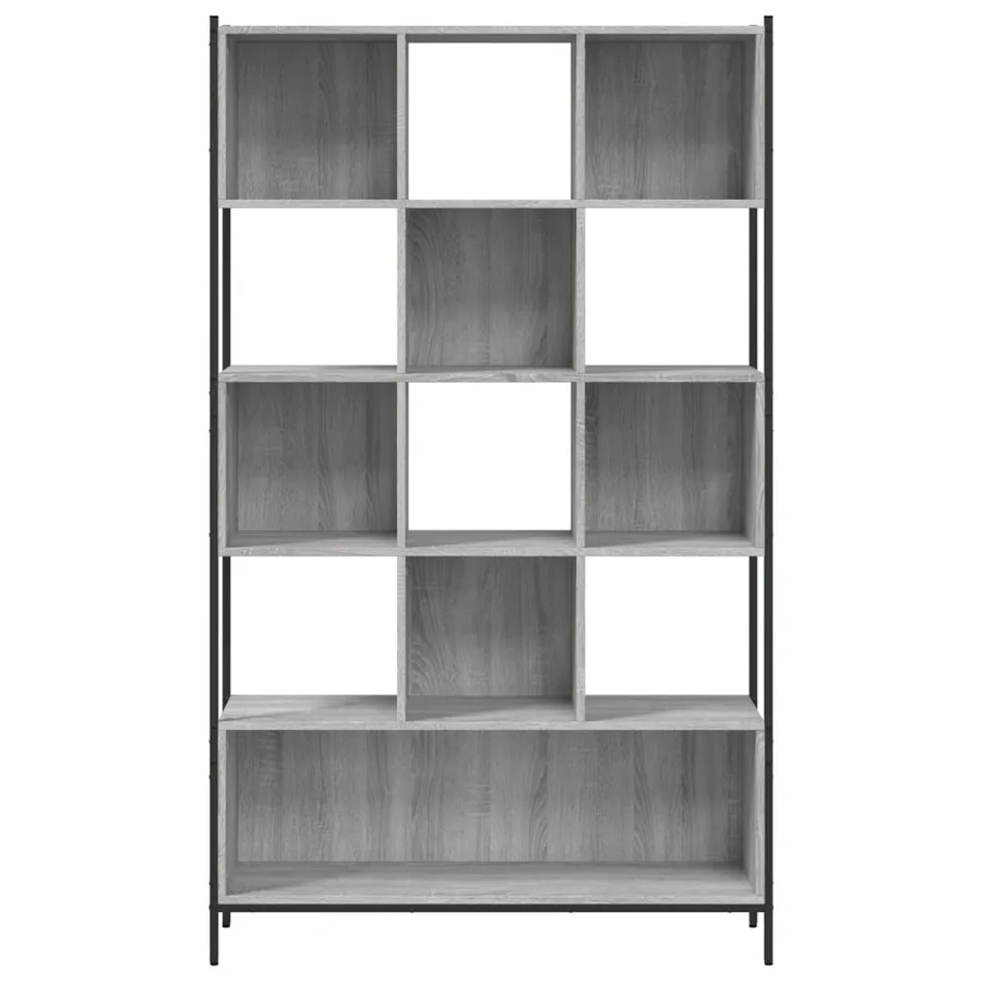 Bibliothèque sonoma gris 102x28x172 cm bois d'ingénierie - 5