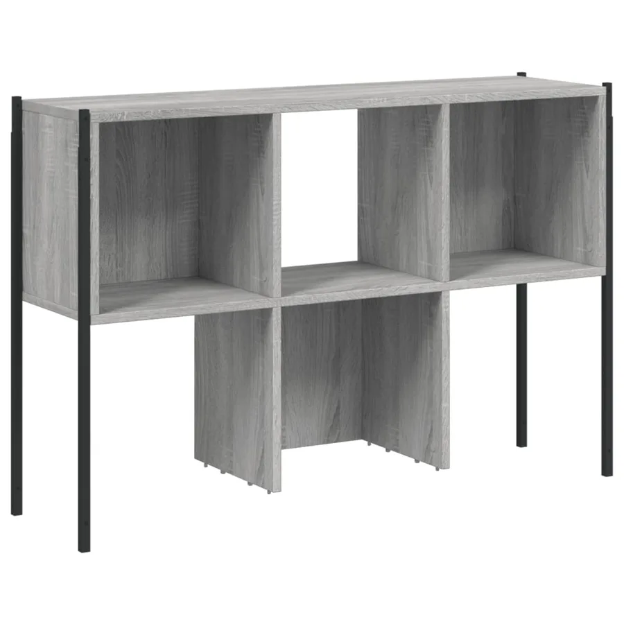 Bibliothèque sonoma gris 102x28x172 cm bois d'ingénierie - 9
