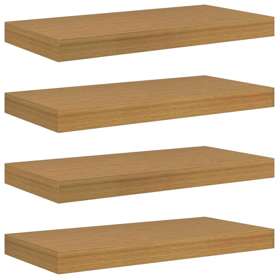 Étagère Murale Montage mural 4 pcs Beige 50 x 23,5 x 4 cm - 2