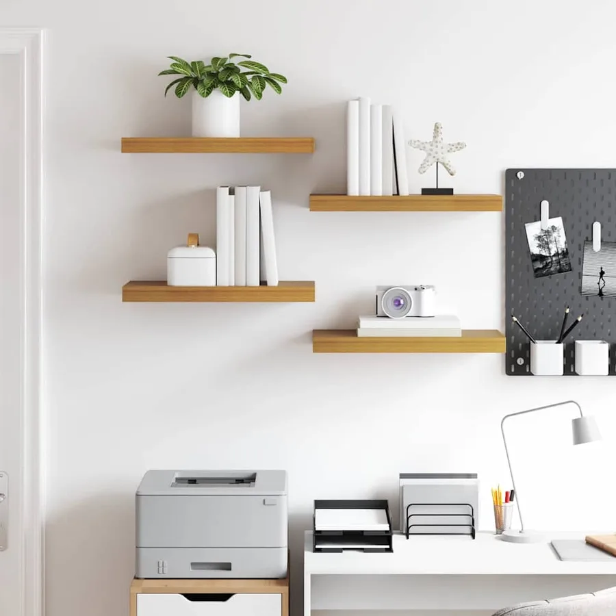 Étagère Murale Montage mural 4 pcs Beige 50 x 23,5 x 4 cm - 4