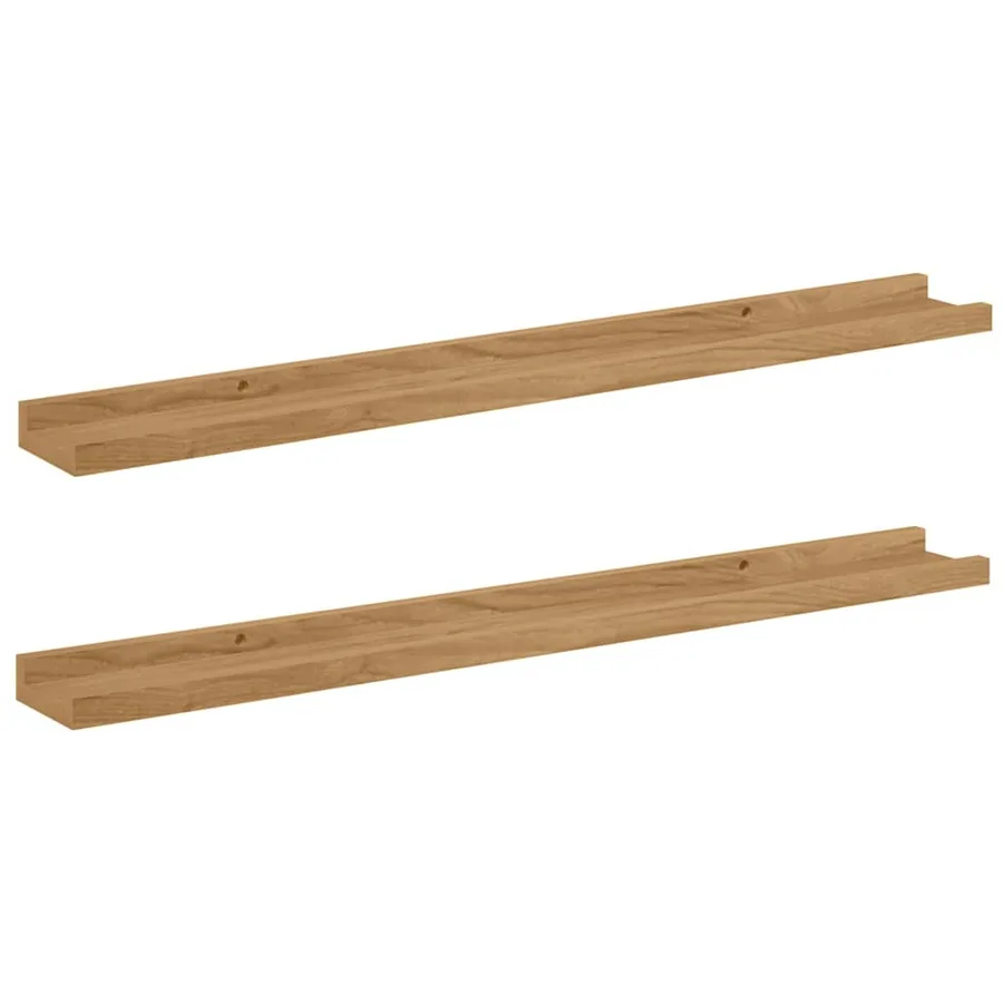 Étagère Murale Montage mural 2 pcs Marron 80 x 9 x 3 cm - 2
