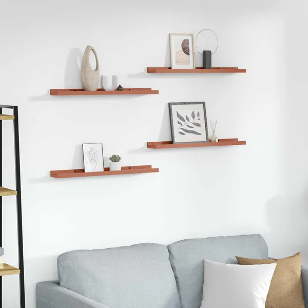 Étagère Murale Montage mural 4 pcs Rouge 60 x 9 x 3 cm