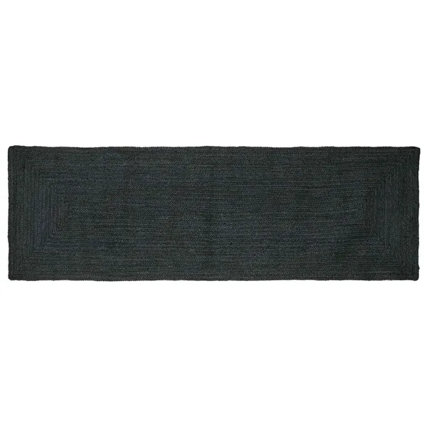 Tapis de surface Rectangulaire Gris foncé 80 x 200 cm Jute