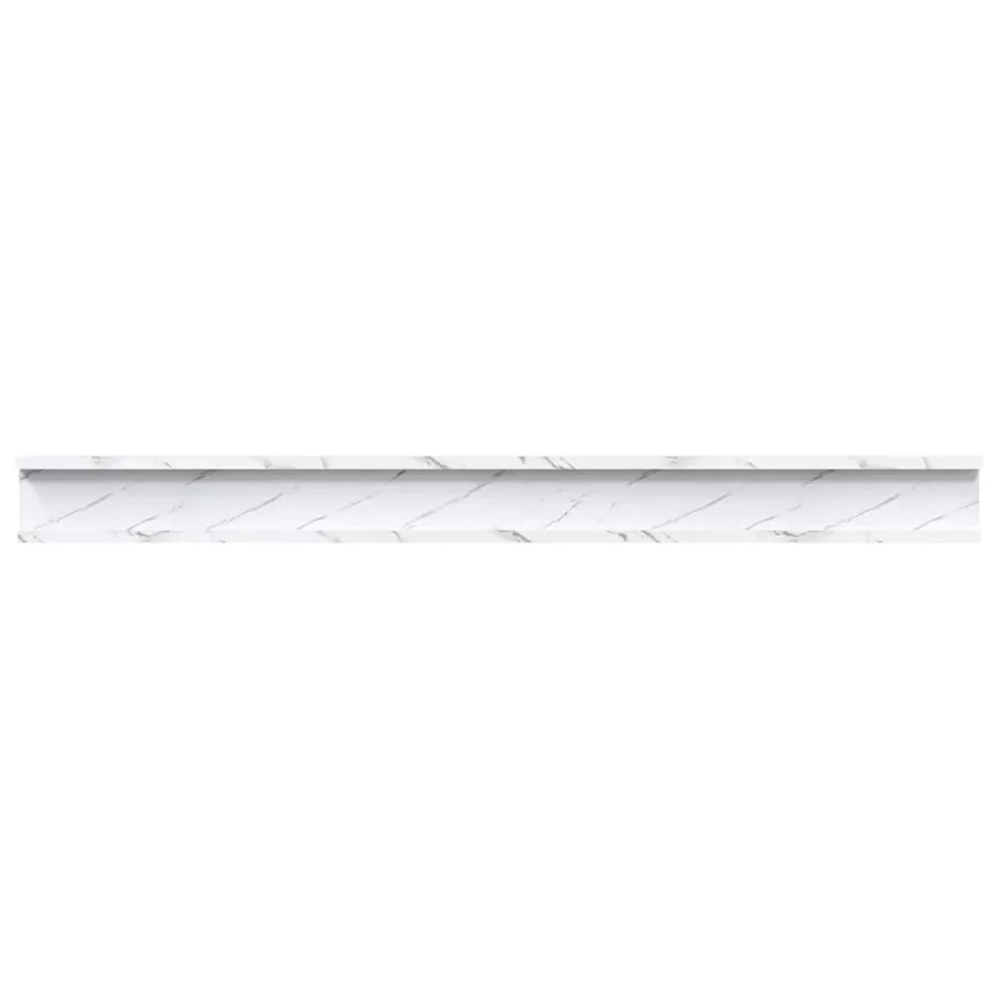 Étagère Murale Montage mural 2 pcs Marbre blanc 100 x 9 x 3 cm - 10