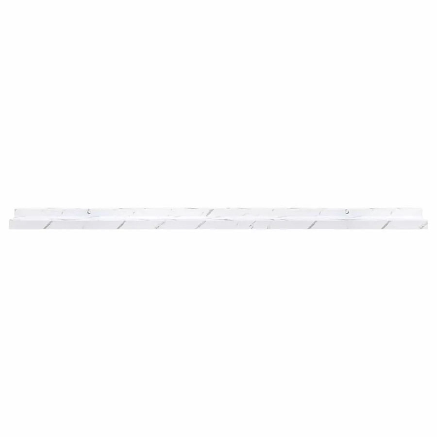 Étagère Murale Montage mural 2 pcs Marbre blanc 100 x 9 x 3 cm - 7