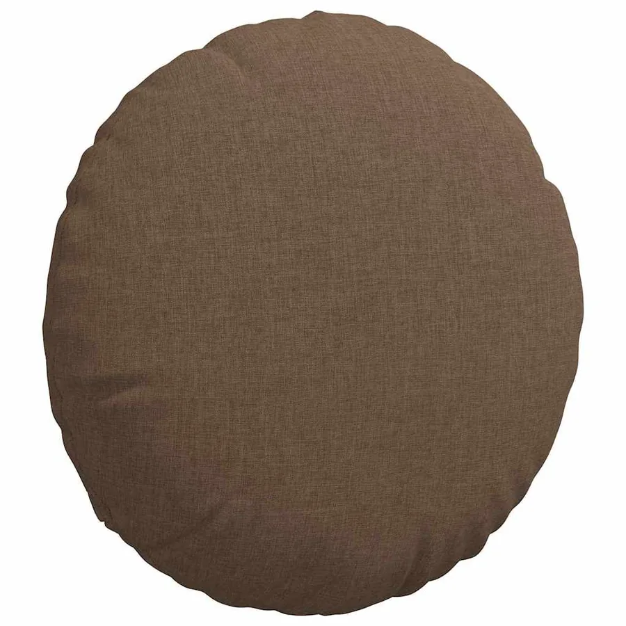 Coussins de siège 2 pcs Marron Ø40 x 13 cm tissu - 5