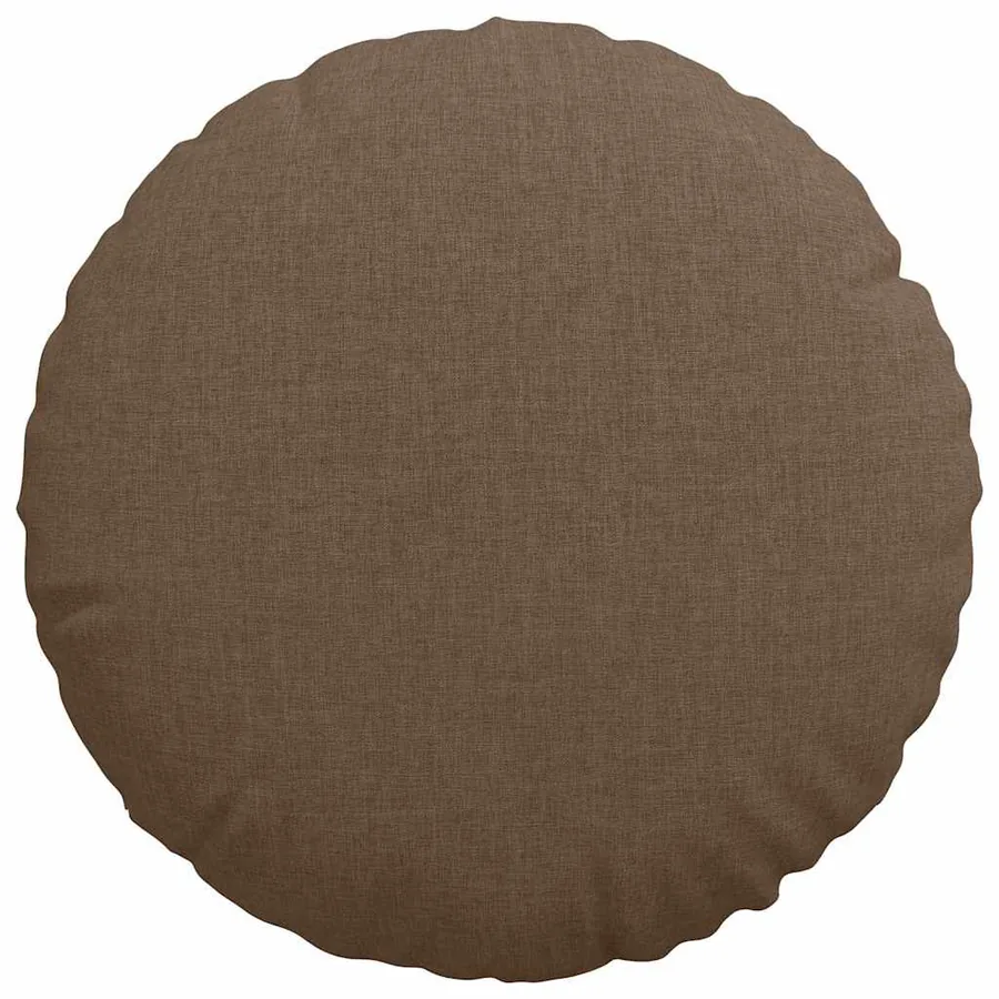 Coussins de siège 2 pcs Marron Ø40 x 13 cm tissu - 6
