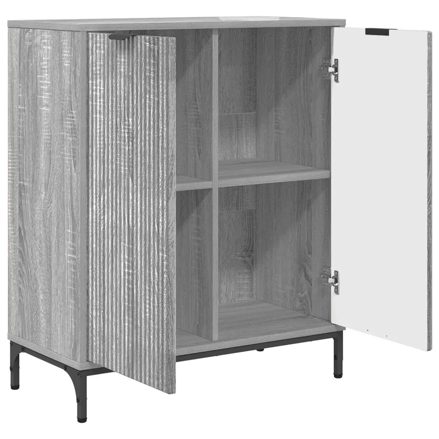Buffet Gris Sonoma 69,5 x 33 x 82 cm Bois d'ingénierie - 5