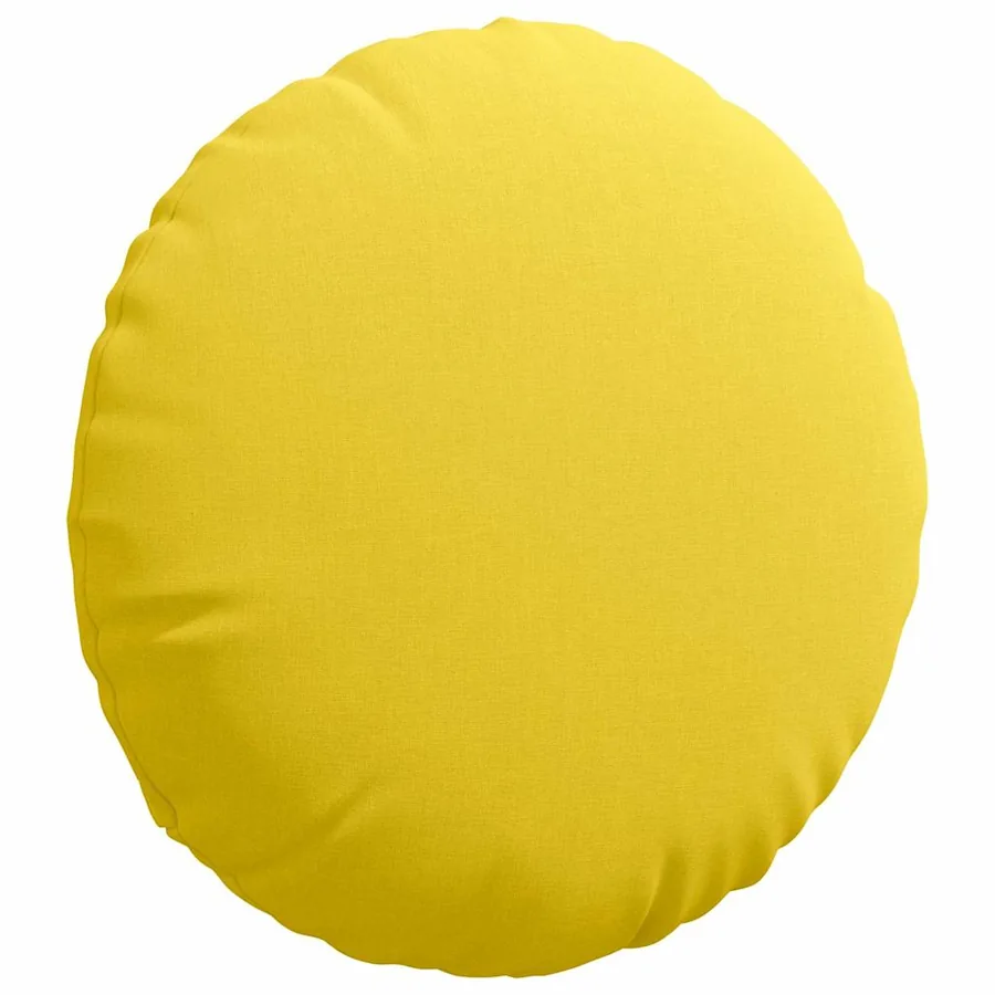 Coussins de siège 2 pcs Jaune clair Ø60 x 21 cm tissu - 5