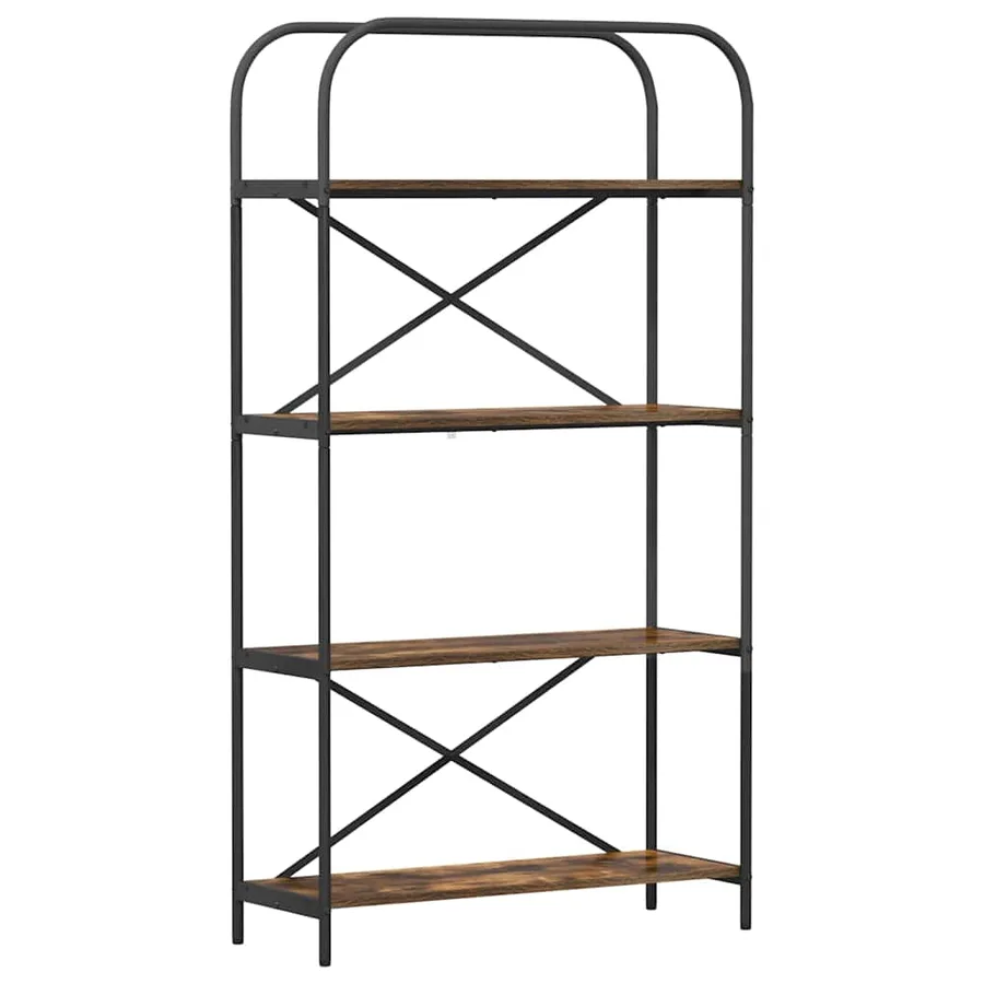 Étagère Chêne fumé 80 x 30 x 146 cm Bois d'ingénierie - 2