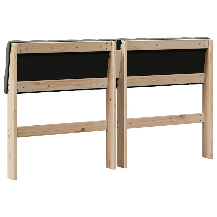 Tête de lit capitonnée Gris foncé 160 cm Pin massif - 6