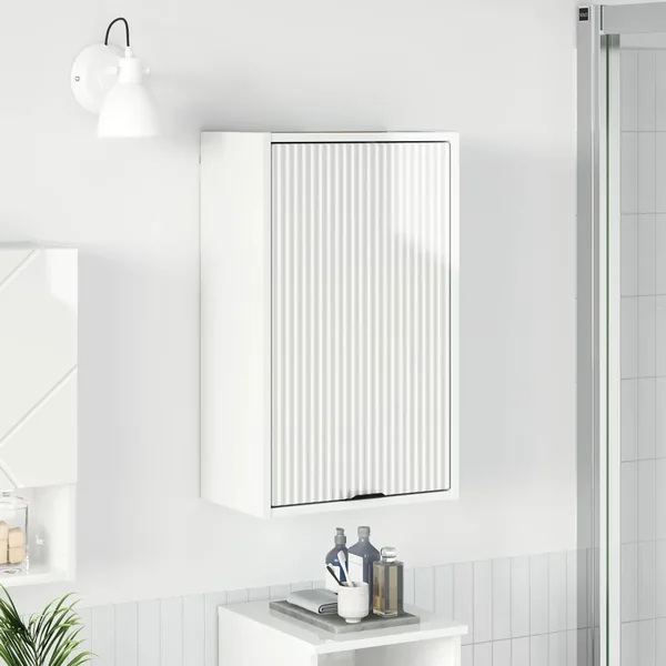 Cabinet de salle de bain Blanc brillant 39 x 23,5 x 65 cm