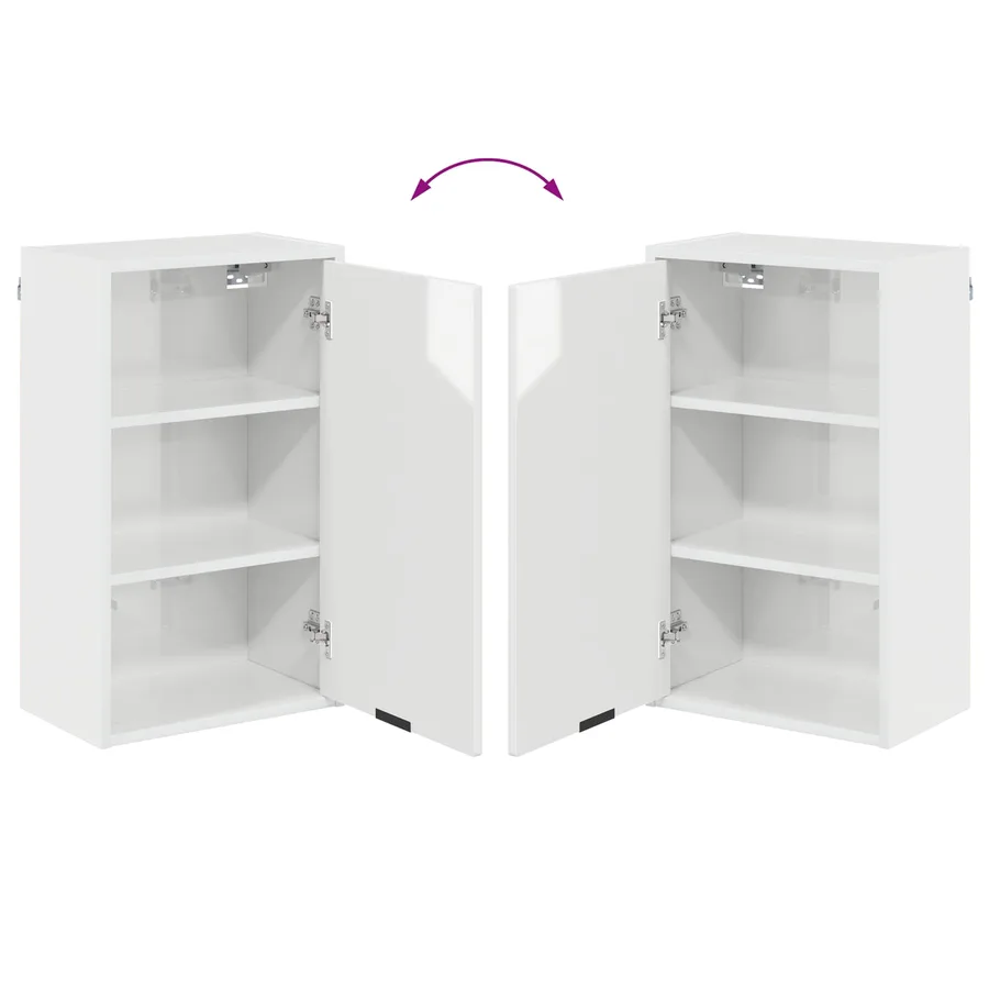 Cabinet de salle de bain Blanc brillant 39 x 23,5 x 65 cm - 12