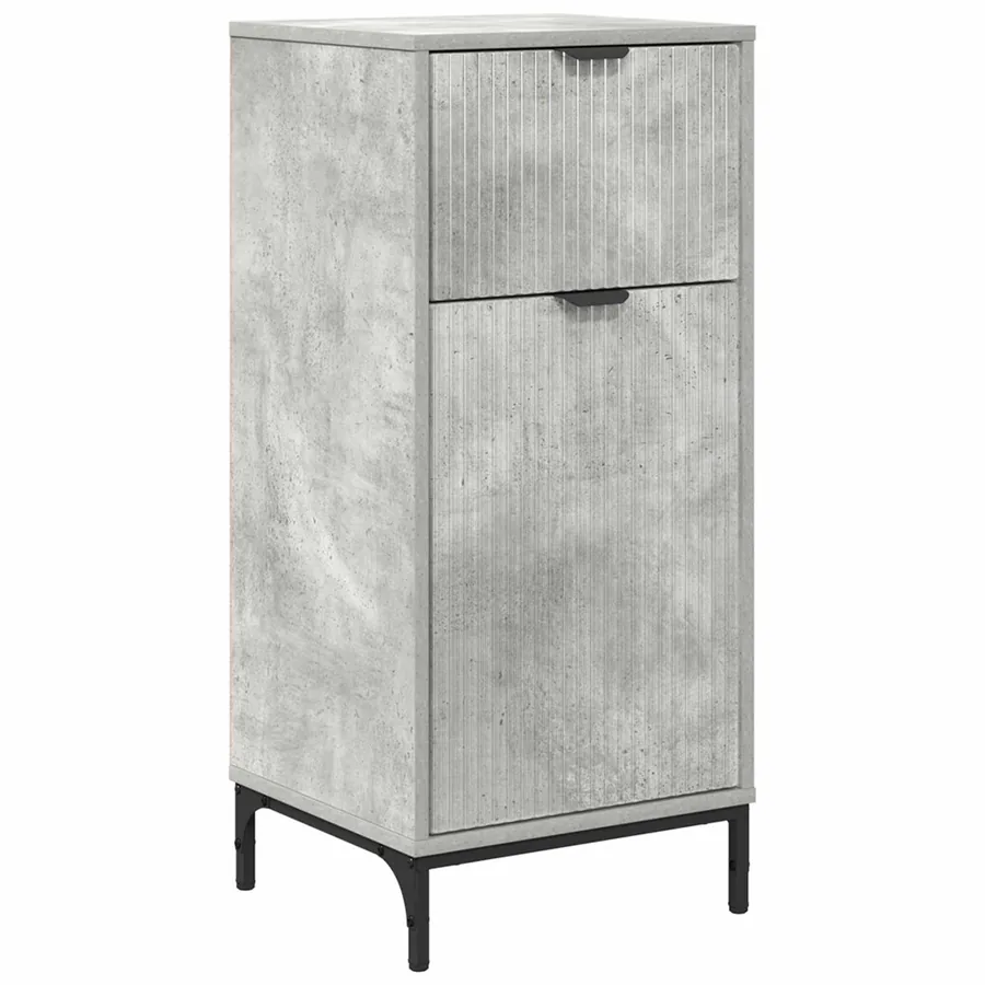 Cabinet de salle de bain Gris béton 39,5 x 36 x 88 cm - 2