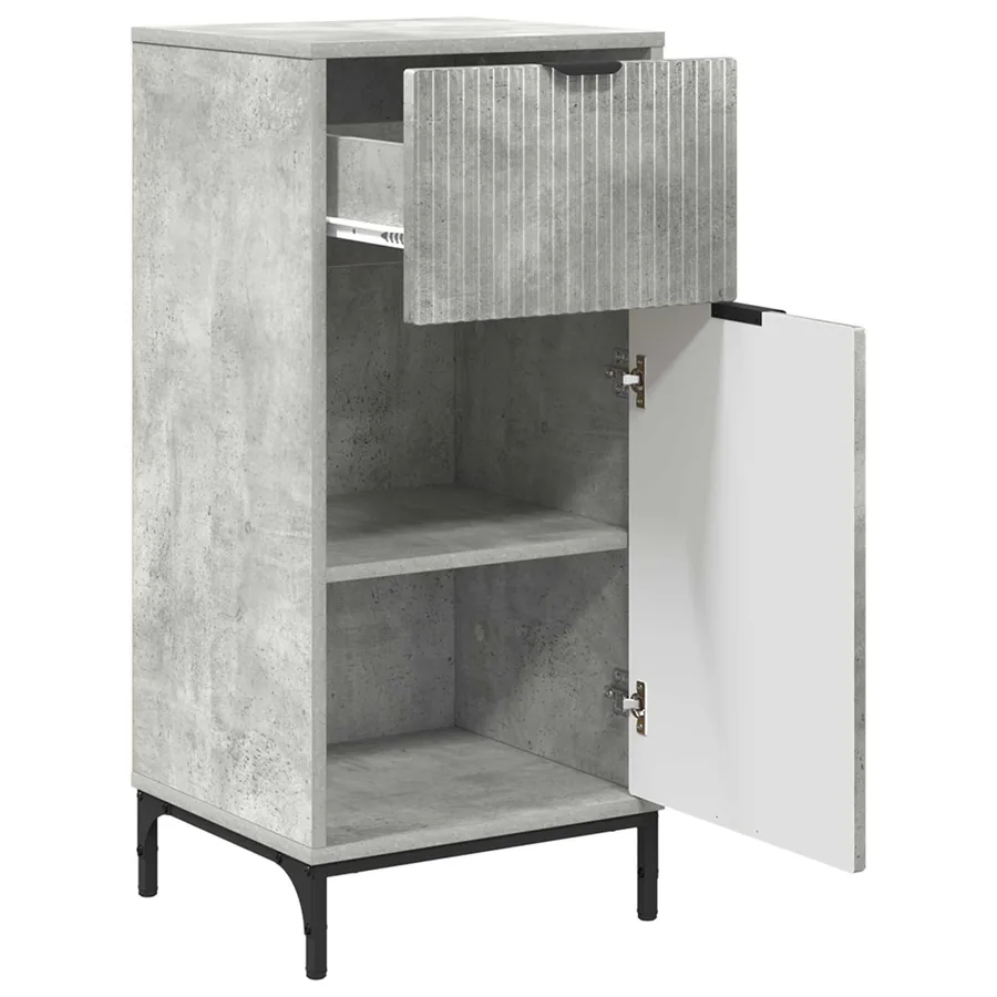 Cabinet de salle de bain Gris béton 39,5 x 36 x 88 cm - 5