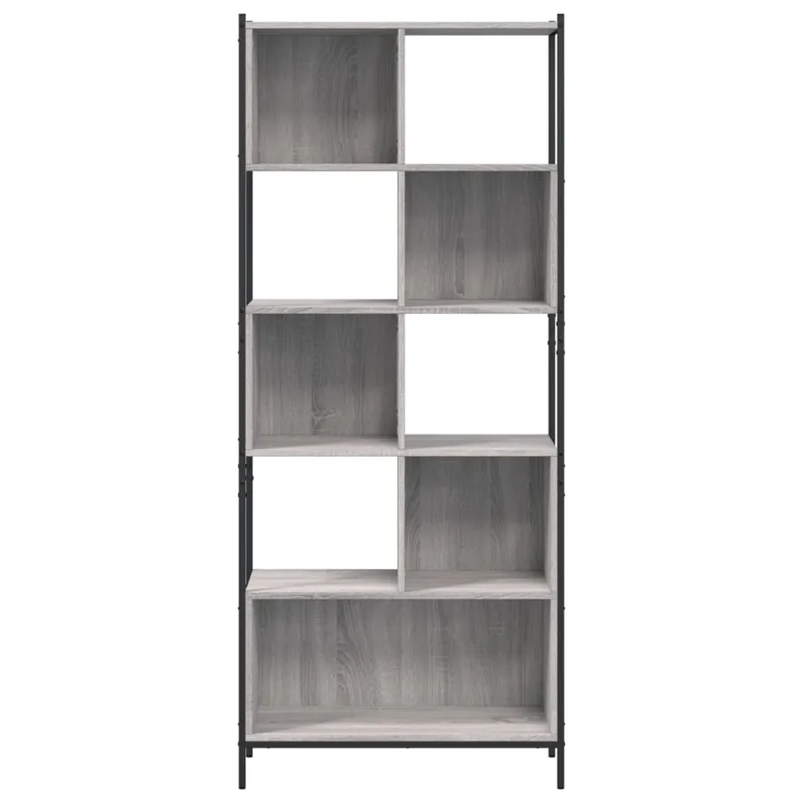 Bibliothèque sonoma gris 72x28x172 cm bois d'ingénierie - 5