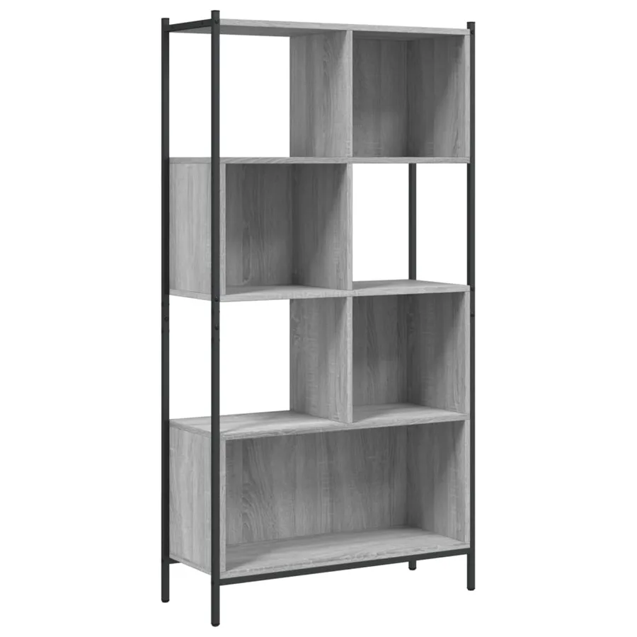 Bibliothèque sonoma gris 72x28x172 cm bois d'ingénierie - 9
