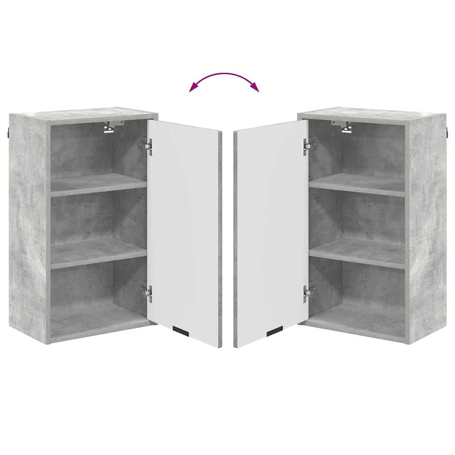 Ensemble de mobilier de salle de bain 3 pcs Gris béton - 13