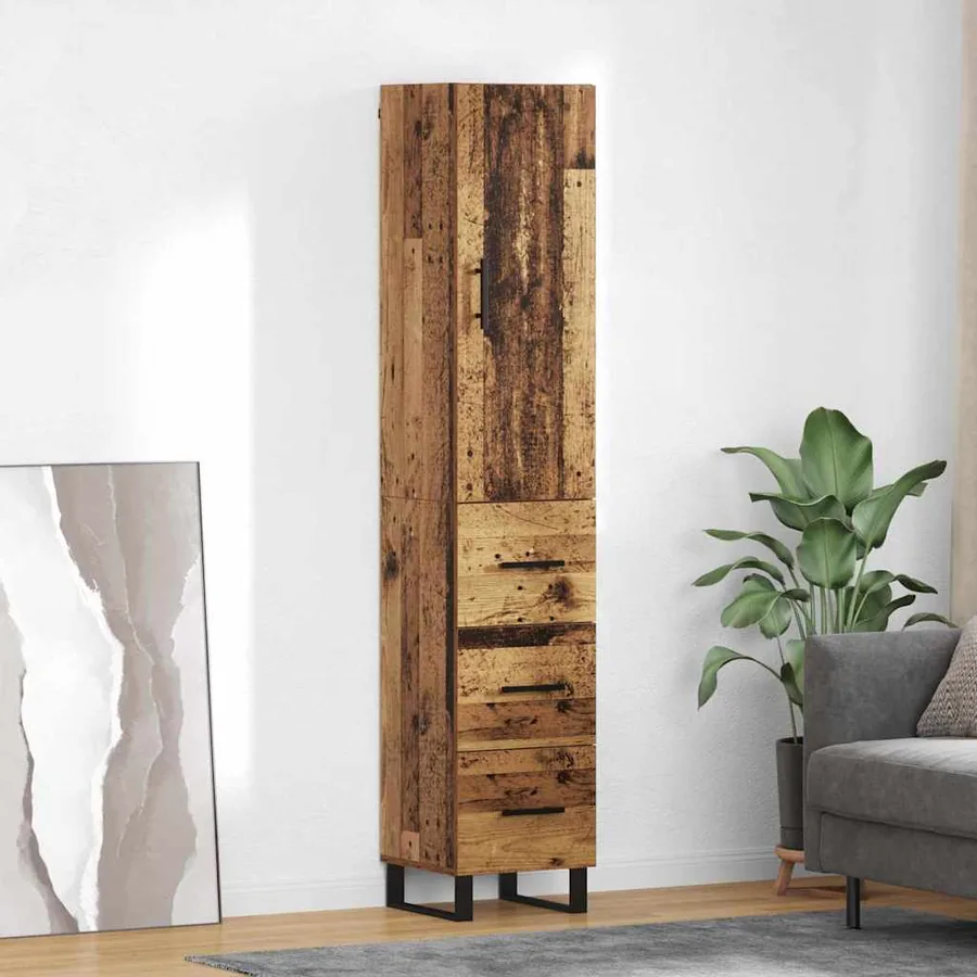 Haut Armoire Bois Ancien 34,5 x 34 x 180 cm Bois d'ingénierie
