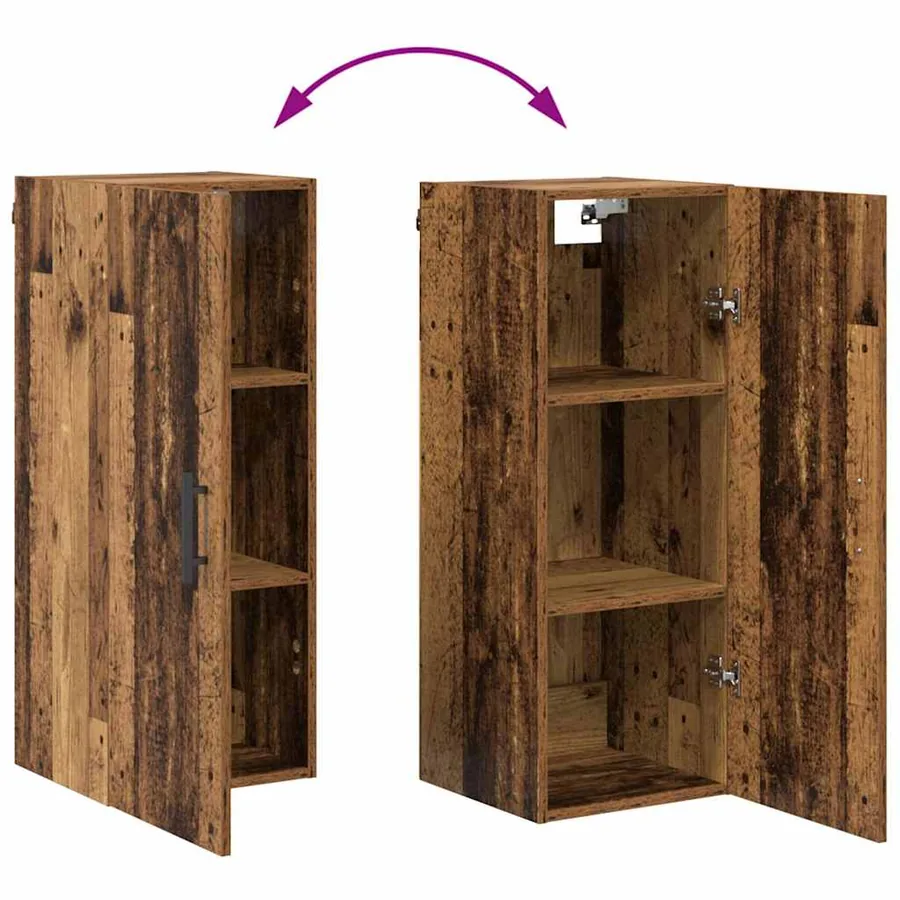 Haut Armoire Bois Ancien 34,5 x 34 x 180 cm Bois d'ingénierie - 13
