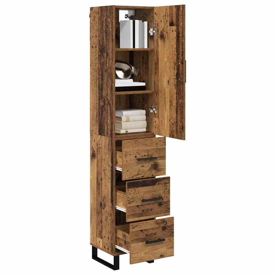 Haut Armoire Bois Ancien 34,5 x 34 x 180 cm Bois d'ingénierie - 3