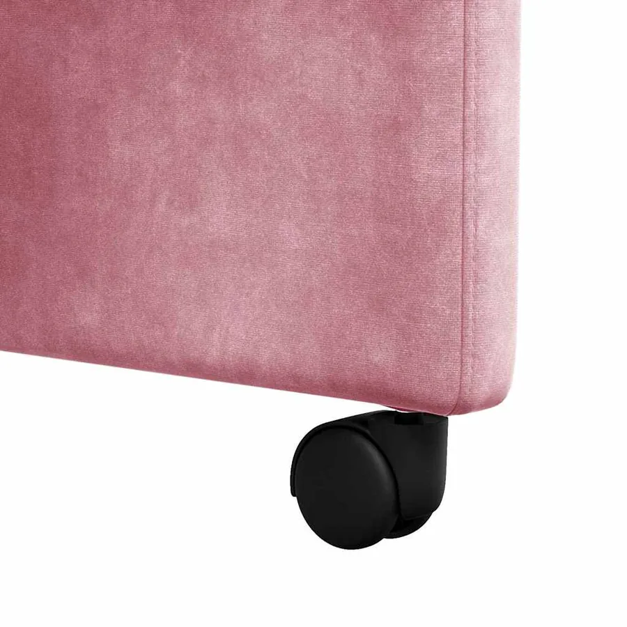 Chaises de Salle à Manger avec Roues 2 pcs Rose 58 x 67 x 97 cm - 9