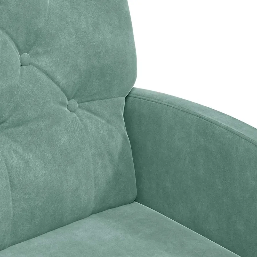 Chaises de Salle à Manger avec Roues 2 pcs Vert marin Velours - 7