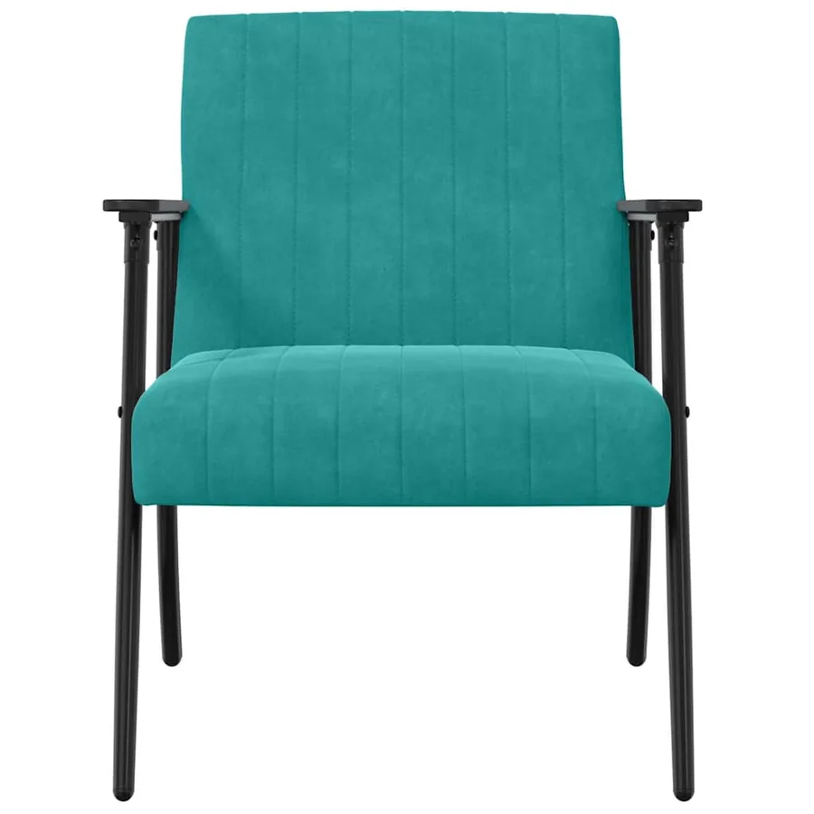 fauteuil Turquoise 59 x 75 x 78 cm Velours - 4