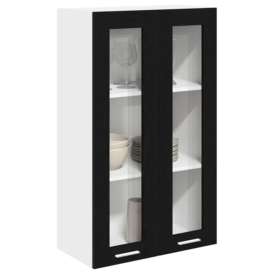 Armoire suspendue avec porte Riga Chêne noir 60 x 31 x 100 cm - 3