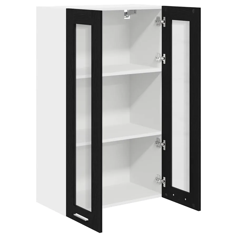 Armoire suspendue avec porte Riga Chêne noir 60 x 31 x 100 cm - 5