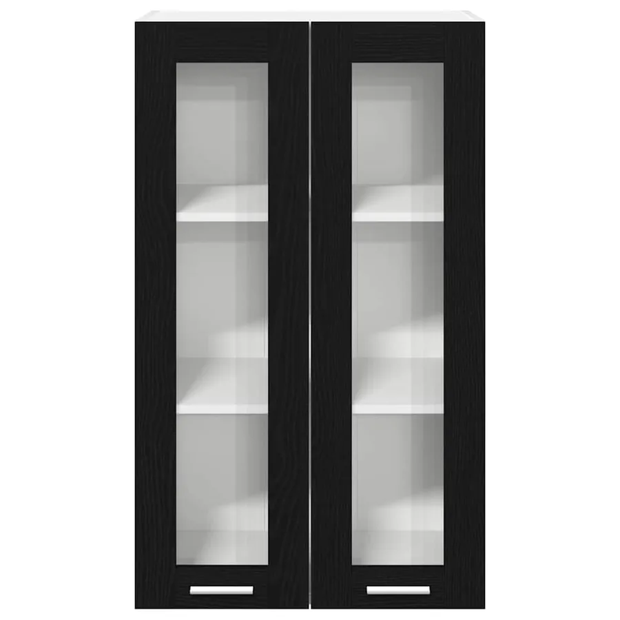Armoire suspendue avec porte Riga Chêne noir 60 x 31 x 100 cm - 6