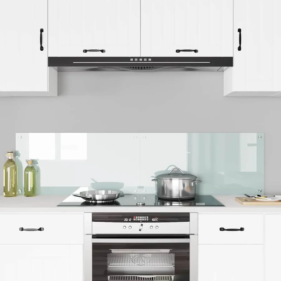 Crédence de cuisine 2 pcs Blanc 80 x 40 cm verre trempé - 3