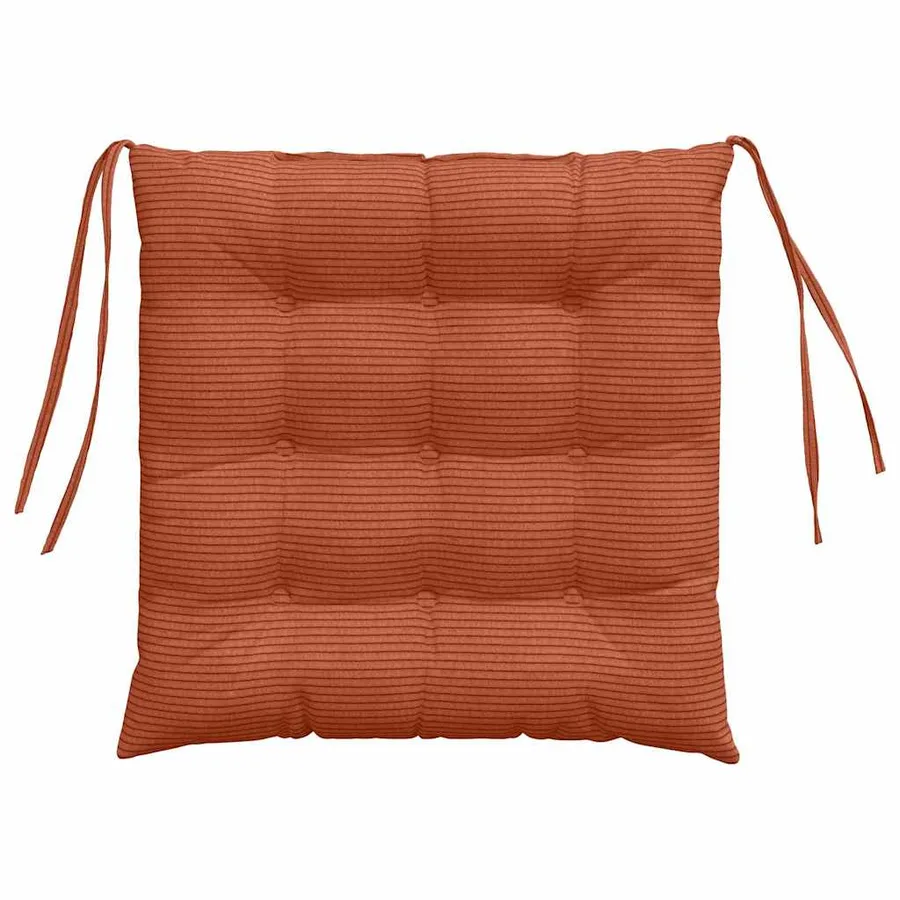 Coussins de siège 4 pcs Rouge orange 40 x 40 x 6 cm - 7