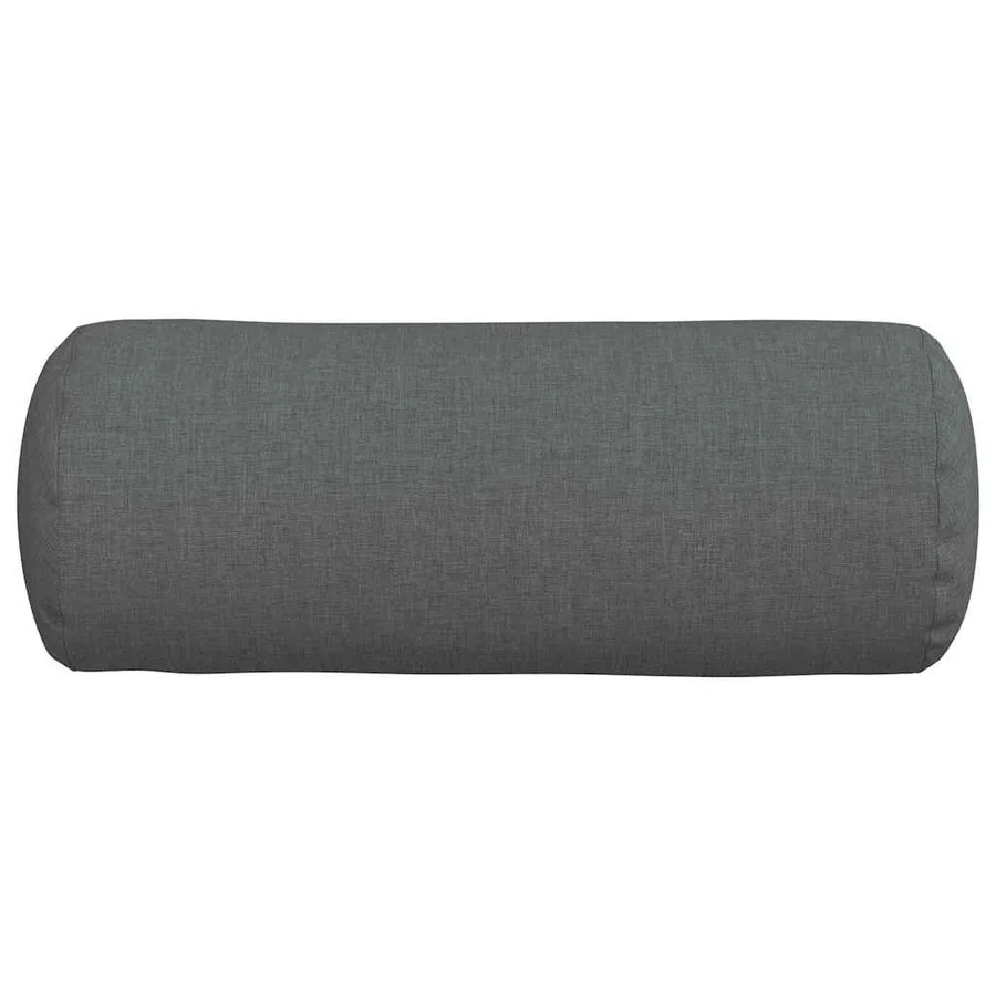 Coussins d'accent 2 pcs Gris foncé Ø 15 x 40 cm tissu - 6