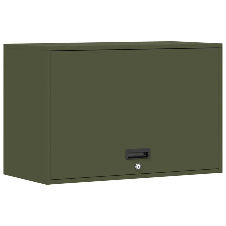 Armoire murale pour garage Vert olive 80 x 40 x 53 cm - 2