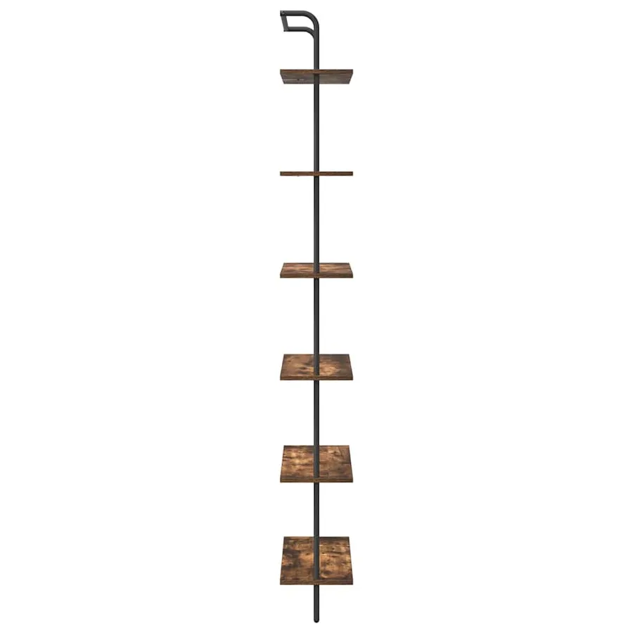 Étagère Chêne fumé 60 x 24 x 203 cm Bois d'ingénierie - 6