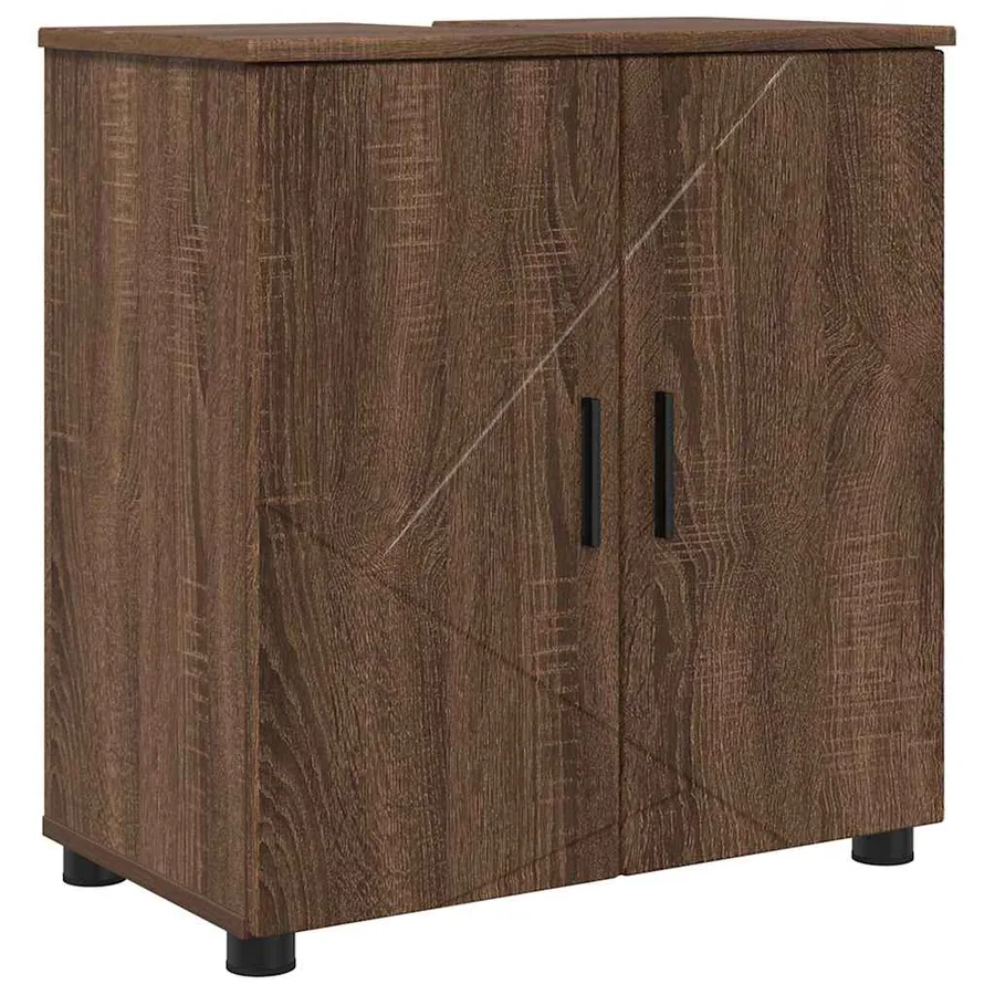 Ensemble de mobilier de salle de bain 2 pcs Chêne brun - 5