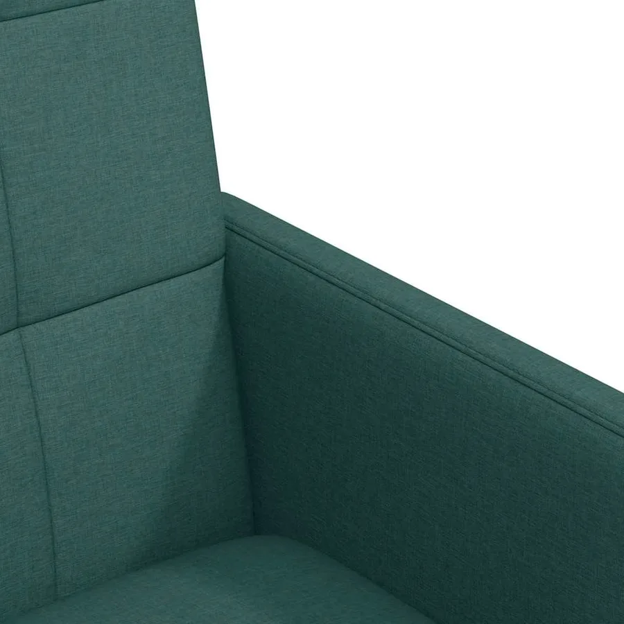 Chaises de Salle à Manger avec Roues 2 pcs Vert foncé tissu - 7